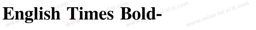 English Times Bold字体转换